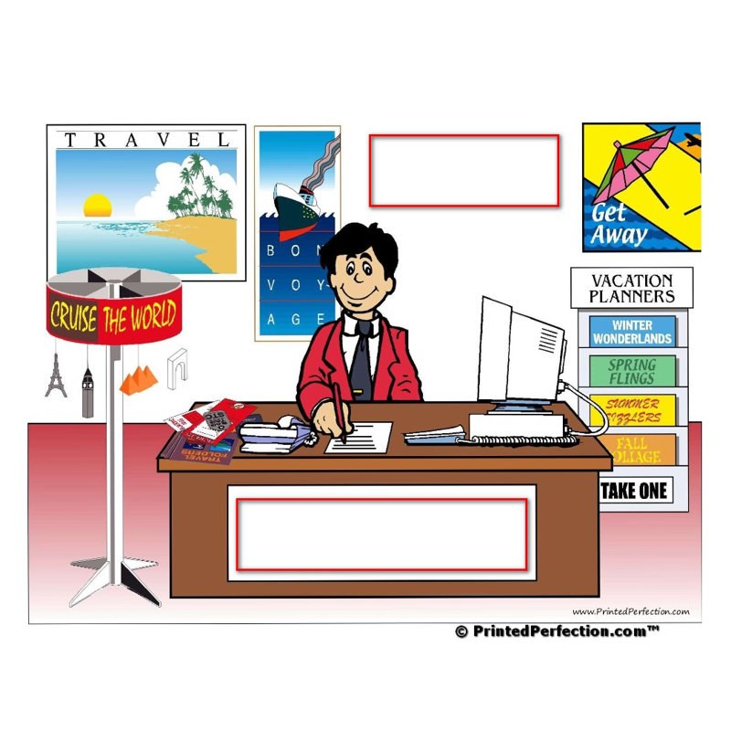 Agence de voyage personnalisée - Porte-clés en acrylique pour homme
