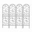 Barrière de jardin, treillis de jardin en métal 71 po x 19,7 po à treillis antirouille pour plantes grimpantes