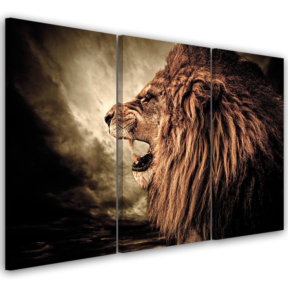 Leinwandbild African Lion Animals Nature