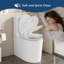 Toilet Seat With Soft-Close Mechanism, Wood, Toilet Seat, O-Shape With Hinges, Quick Release Function For Easy Cleaning, Tile Pattern Motif