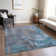 Machine Washable Indoor/Outdoor Cinead ACN1702 Teal Rug