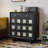 Retro Black Solid Wood Accent Cabinet
