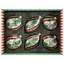 Holly Stripe Ornament, Box Of 6- 4-5 Inches