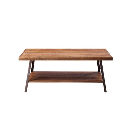 Weathered Oak & Sandy Black Finish Coffee Table