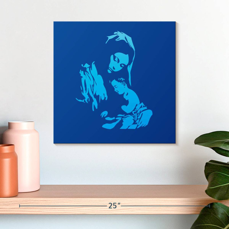 Javetta, Mère Marie et Jésus, H 16 po x l 16 po