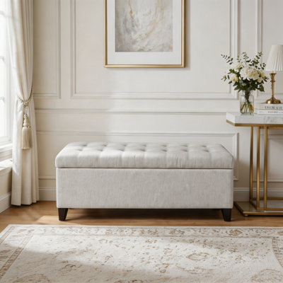 Upholstered Storage Ottoman Bench
