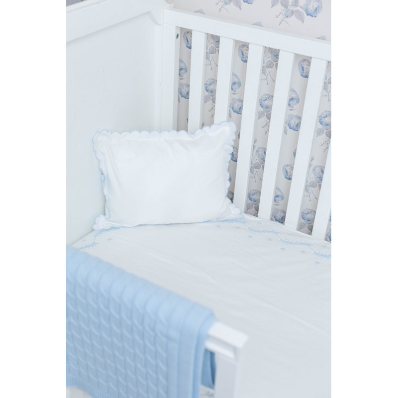 Drap de lit de bébé brodé Sky