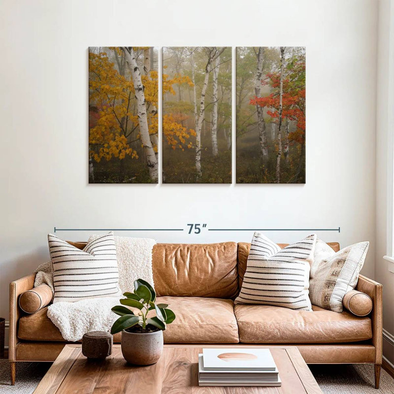 Alvord Autumn Birch Forest, H 36 po x l 57 po