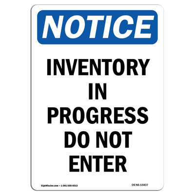 Signe «Inventory In Progress»
