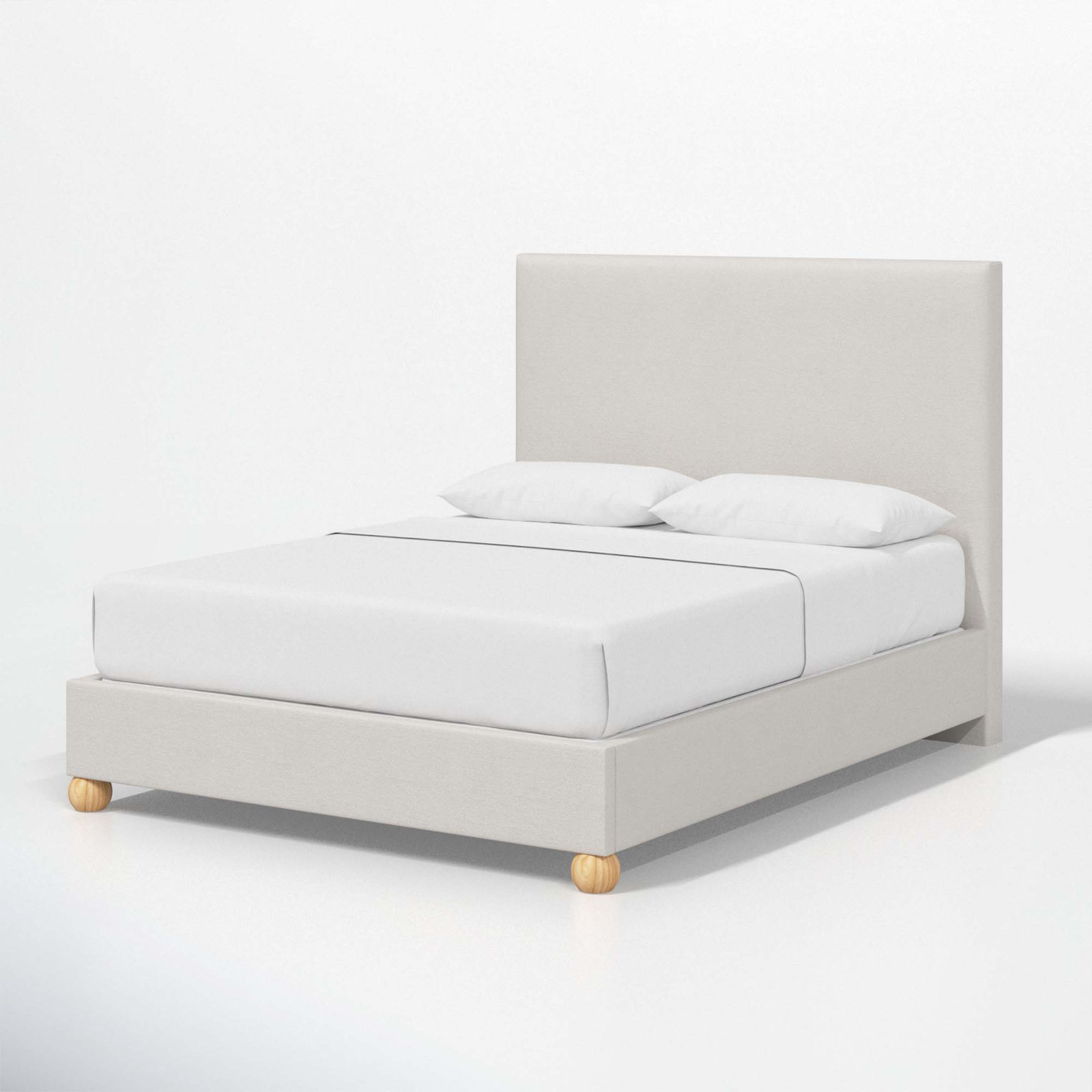 Benita Upholstered Bed, Twin, Bella Light Gray Performance Velvet