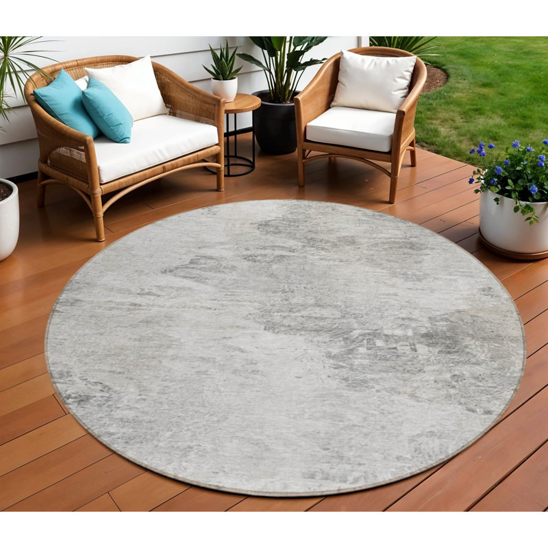 Tapis intérieur gris lavable abstrait 10 pi x 14 pi