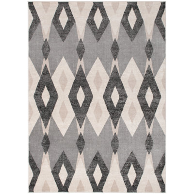 Tapis gris / noir Gareth