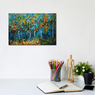 Shimmer in the Woods 1 Piece Wrapped Canvas Wall Art