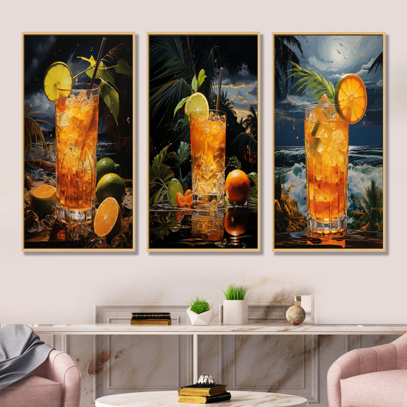 Hurricane Horizon Cocktail Harmony, Cadre flottant brun, H 40 po x l 60 po