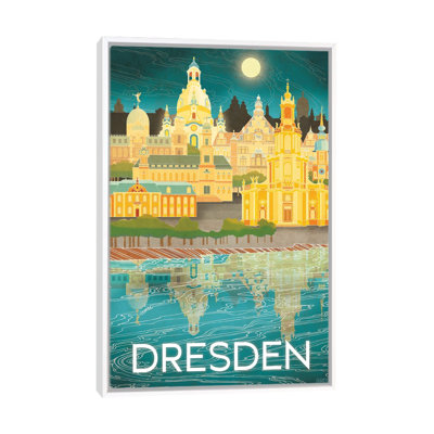 Germany-Dresden 1 Piece Floater Frame Wall Art on Canvas