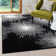 Tapis noir en laine touffeté à la main Amier