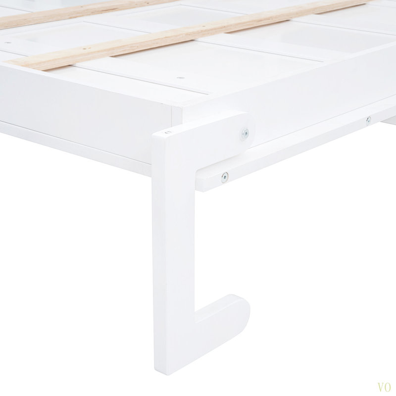Grand lit escamotable mural avec tablettes supérieures et USB