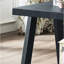Table basse contemporaine en bois à finition noire avec tablette et pieds larges-1970240082-1970240081