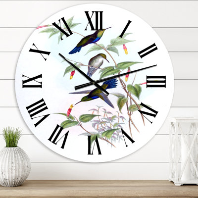Vintage Hummingbird I - Traditional wall clock