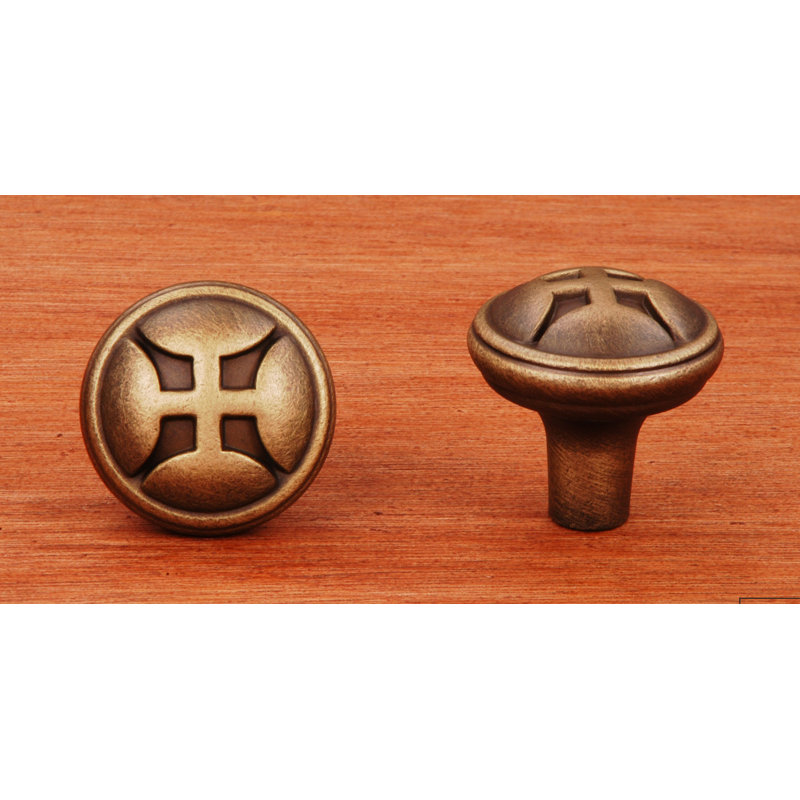 CK Series 1 1/4" Diameter Mushroom Knob, Antique English