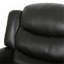 Fauteuil inclinable de conception classique, fauteuil inclinable en polyuréthane et baies noires