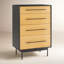 Commode en bois massif 4 tiroirs l 28,25 po Macklin