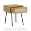  Table de chevet en bois massif avec tiroir en rotin naturel Lulu-881669900-881669907