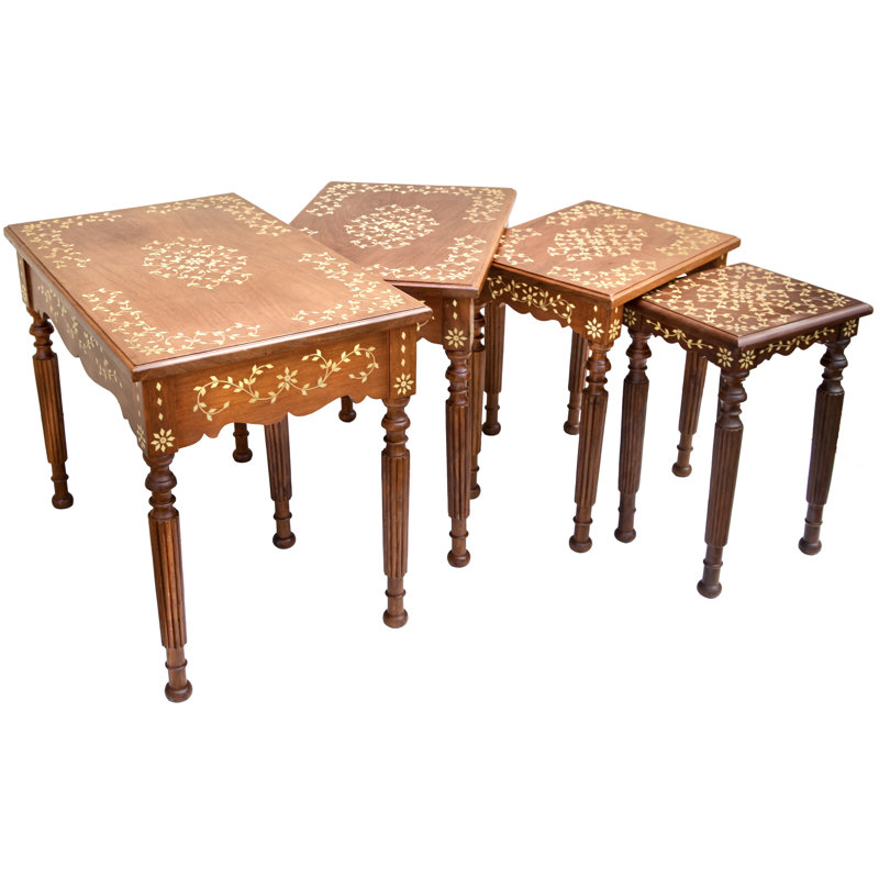 Solid Wood Nesting End Table
