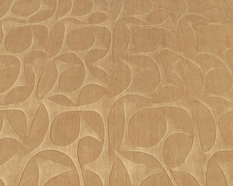 Molecular Wool Geometric Area Rug in Gold, Rectangle 8' x 10'