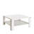 Modern White Coffee Table with Additional Storage, 35.4 x 16.5 x 35.4 inches | 100% Melamine Coated Particle Board for Durability | Elegant Solid Color Design, Perfect for Living Room & Contemporary Spaces-769292028