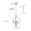 Lustre géométrique à 3 lumières de style bougie Lane