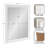 Kalla Beveled Vintage Rectangle Bathroom Mirror