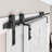 Low Ceiling Single Bypass Double Door Barn Hardware Kit-51284425