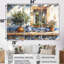 «Blue and Green Kitchen Greek Kitchen», ensemble d'art mural-107195244-107195246