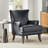 Aviles  29.2" W Vegan Leather Wingback Armchair-1762382788
