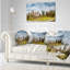 Castle imprimé paysage de photographie par le coussin lombaire lake