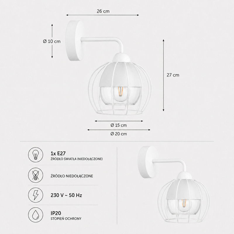 Steel Armed Sconce