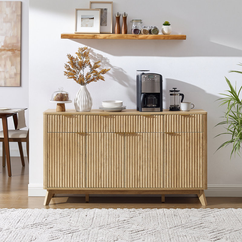 Buffet 60 "avec portes et tablettes, Natural Oak