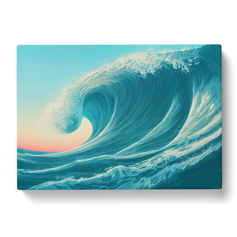 Handsome Ocean Wave - Wrapped Canvas, 35cm H x 50cm W x 3cm D