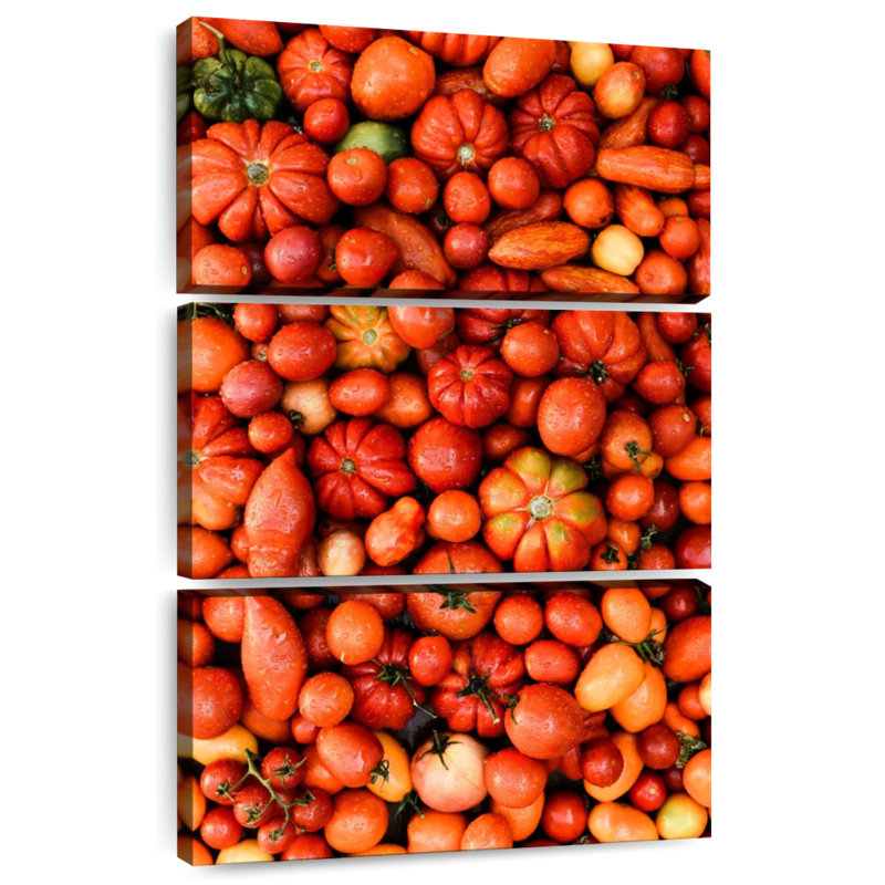 Yarlin Red And Orange Vegetables, 65" H x 42" W