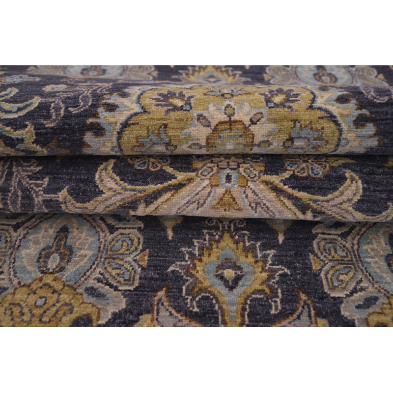 Ziegler Hand-Knotted High-Quality Dark Gray Area Rug
