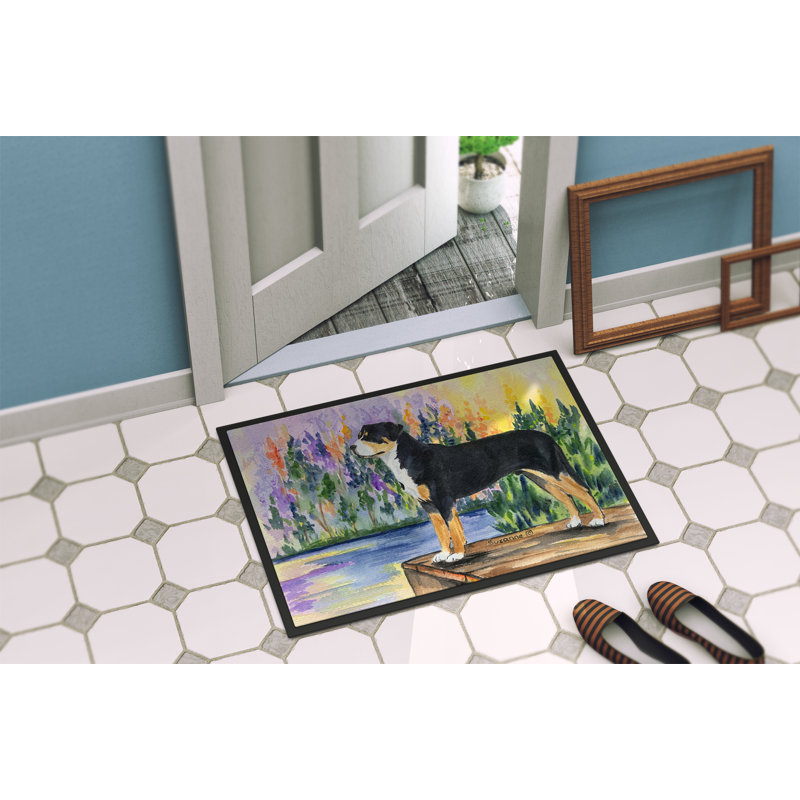 Tapis de porte d’intérieur anti-dérapant pour chien swiss mountain, Rectangle 2 pi x 3 pi