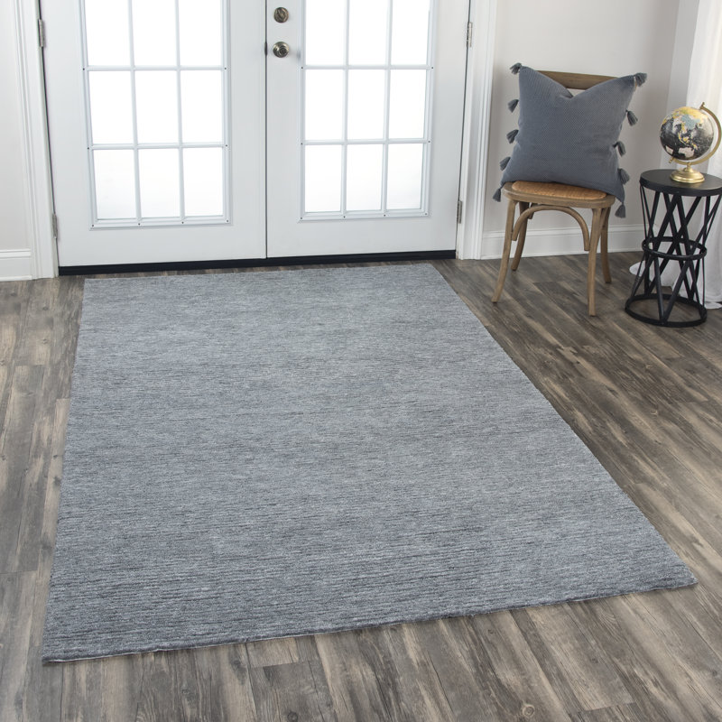 Tapis gris touffeté à la main Drumnasole, Rectangle 5 pi x 7 pi 6 po