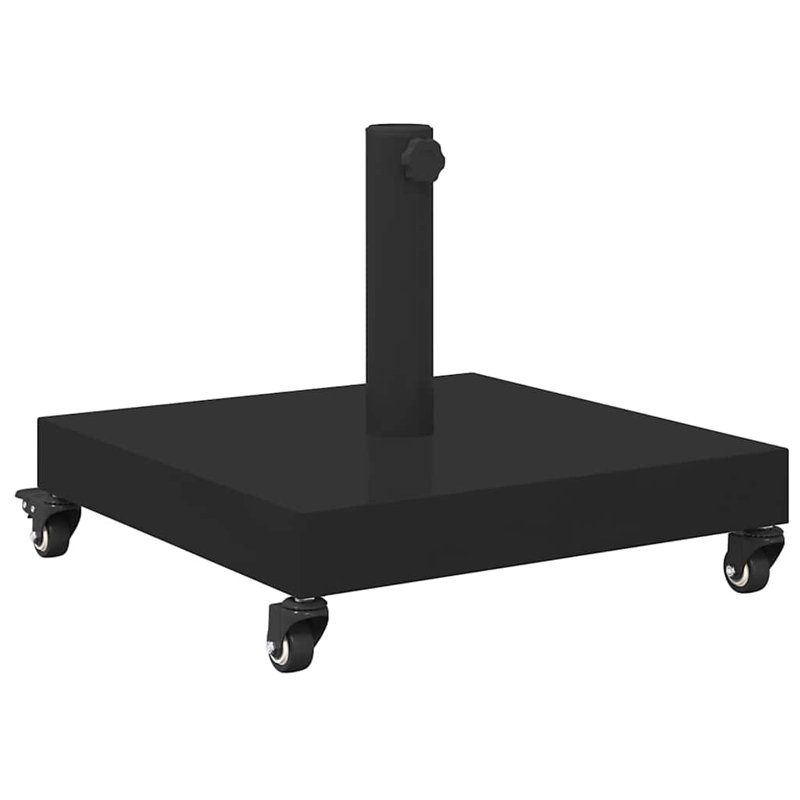  Bases de parasol d'extérieur acier noir 45 x 45 x 32 cm, béton