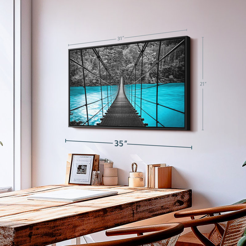 Impression sur toile Suspension Bridge, H 31 po x l 21 po