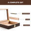 Woodronic Cigar Humidor Box for 25 Cigars, Hygrometer, Humidifier, Spanish Cedar Lining & Divider