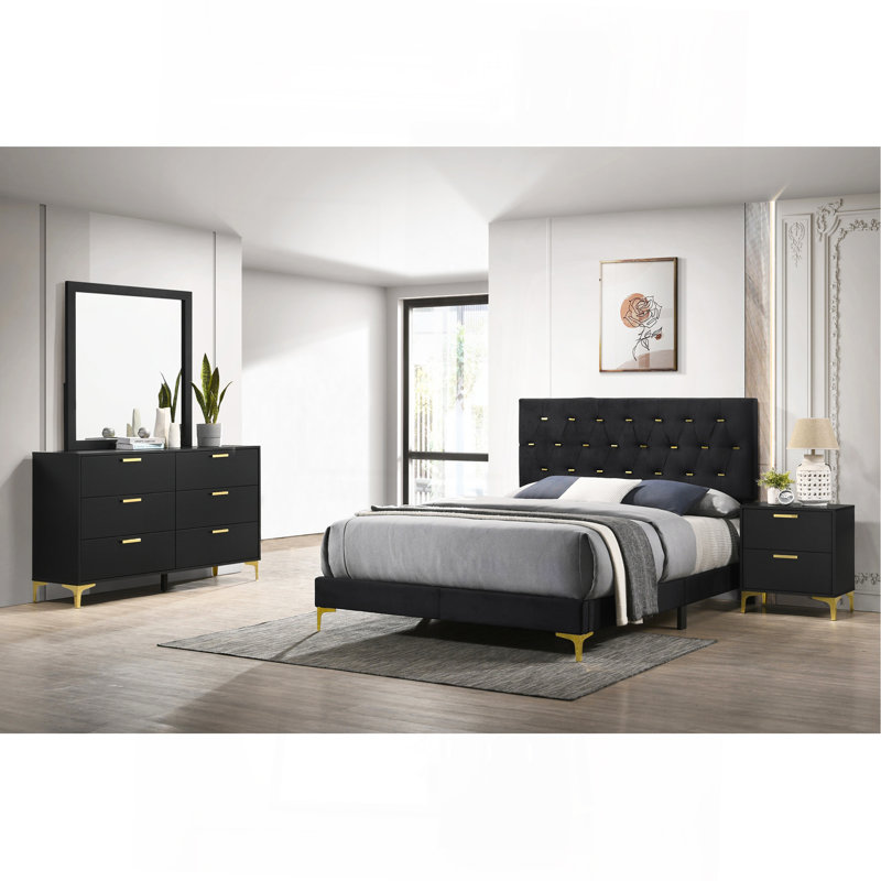 Ensemble de chambre avec très grand lit 4 pièces Lexie