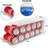 Soda Can Organizer with Lids, Stackable Soda Can Dispenser for Refrigerator