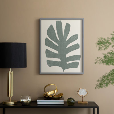 Palm Morph III Framed Print - Solid Wood