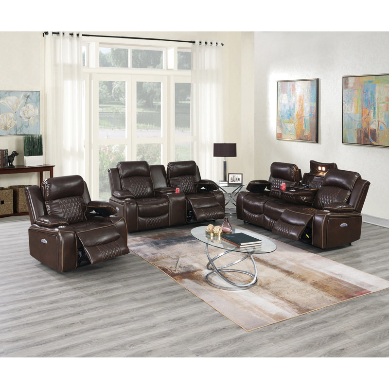 Fauteuil inclinable moderne avec accoudoirs de couleur brun